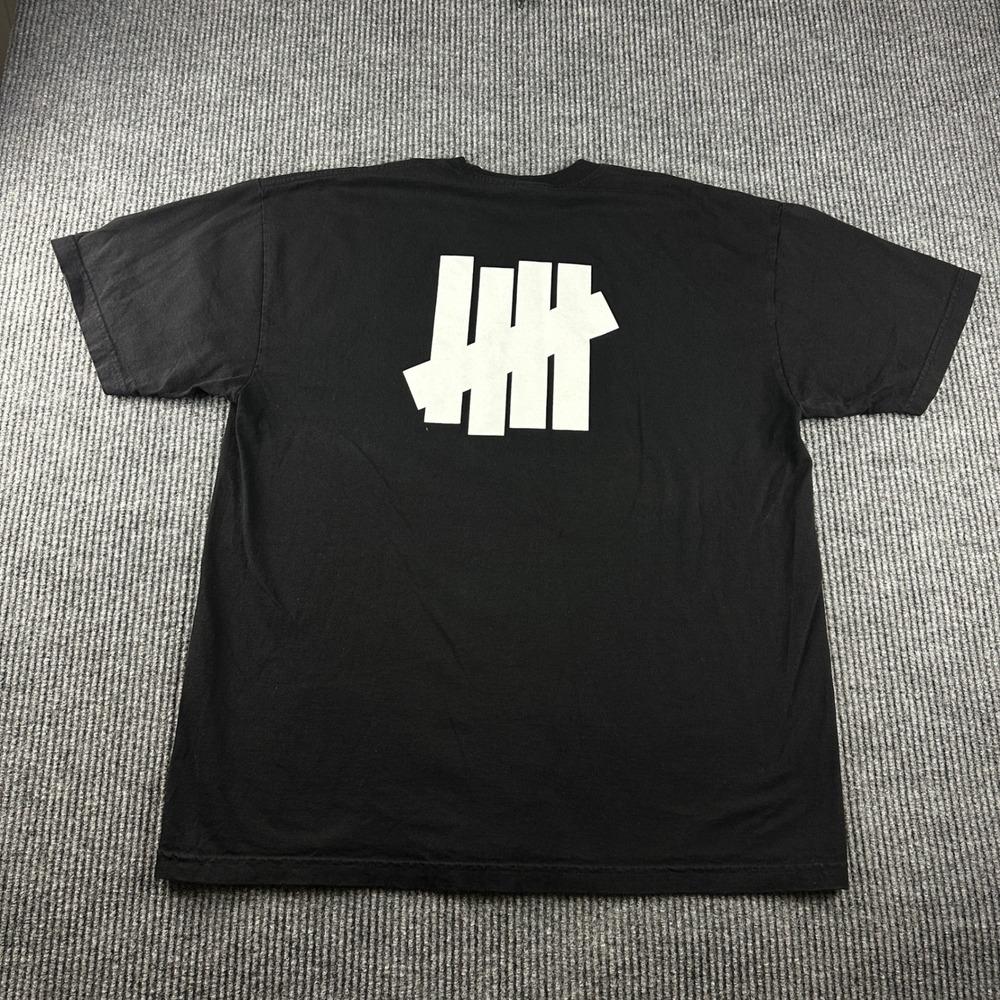 Undefeated Mens 5 Strike Logo Graphic T-Shirt Black XL Made in USA RN 153635